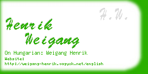 henrik weigang business card